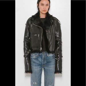 R13 shearling jacket small